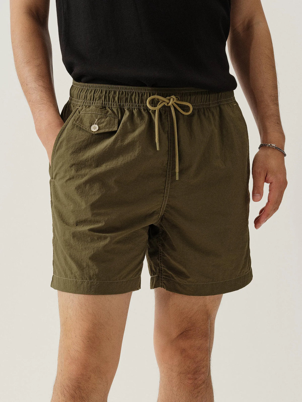 Olive Drab 5.5" Diver Cloth Swim Short