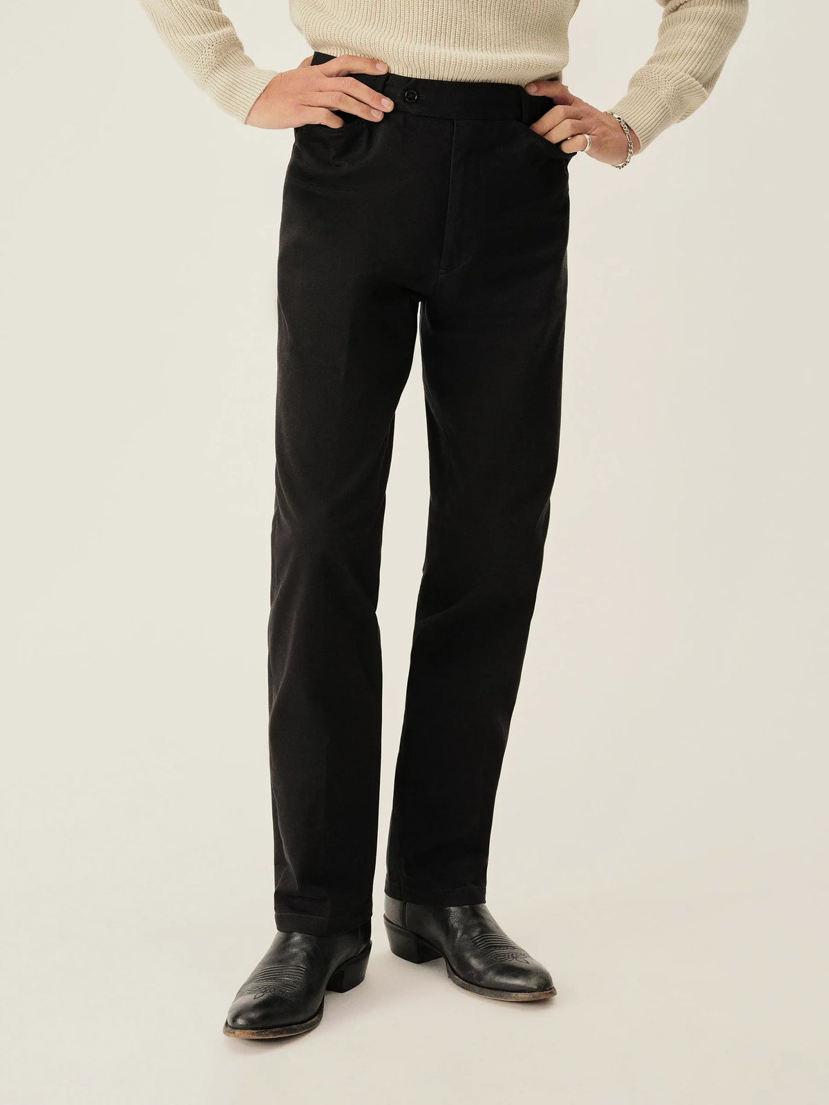Black Cotton Twill El Camino Pant