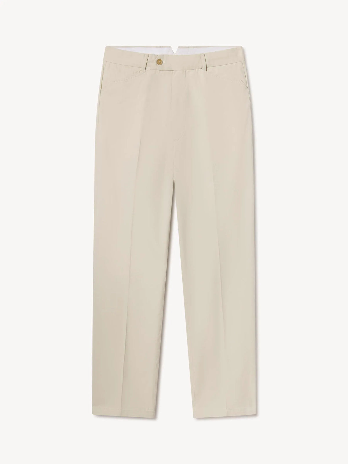 Pearl Snap White Cotton Twill El Camino Pant