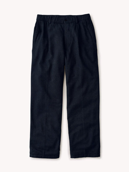 Navy Charcoal Herringbone Cloudloom Cotton Wool Romeo Pant