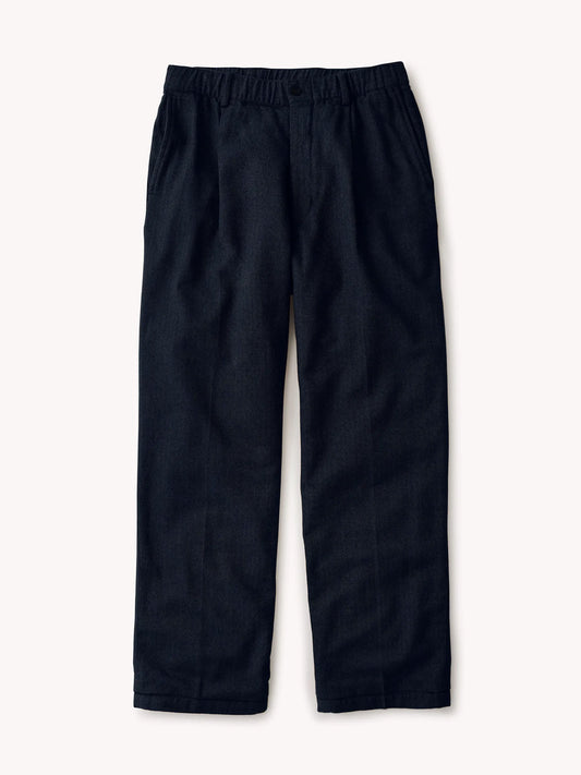 Navy Charcoal Herringbone Cloudloom Cotton Wool Romeo Pant
