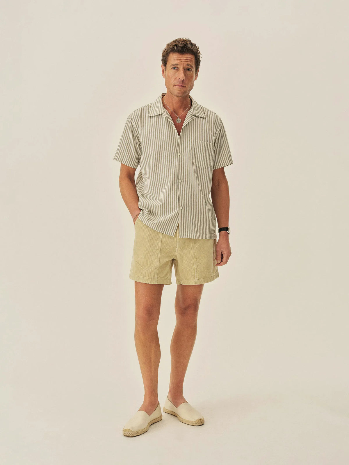 Natural 5 1/2" Cord Beach Cruiser Short