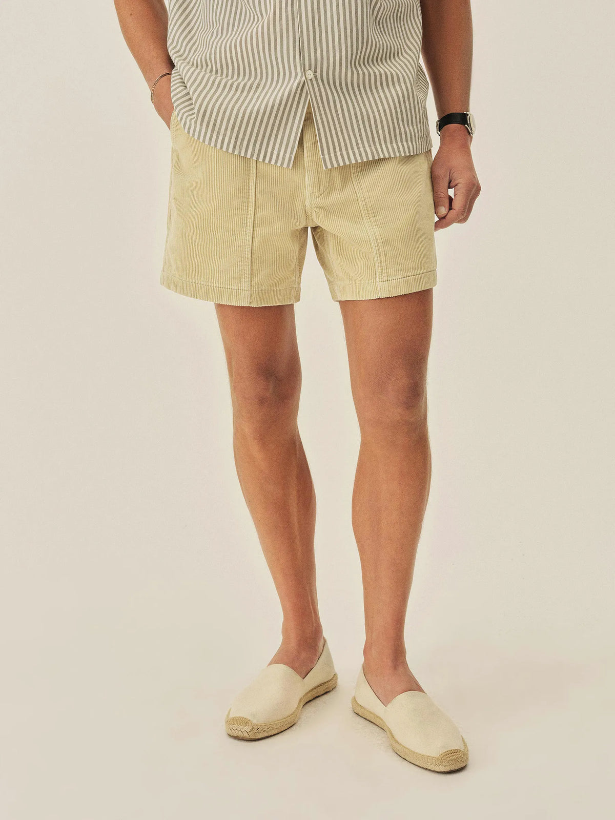 Natural 5 1/2" Cord Beach Cruiser Short
