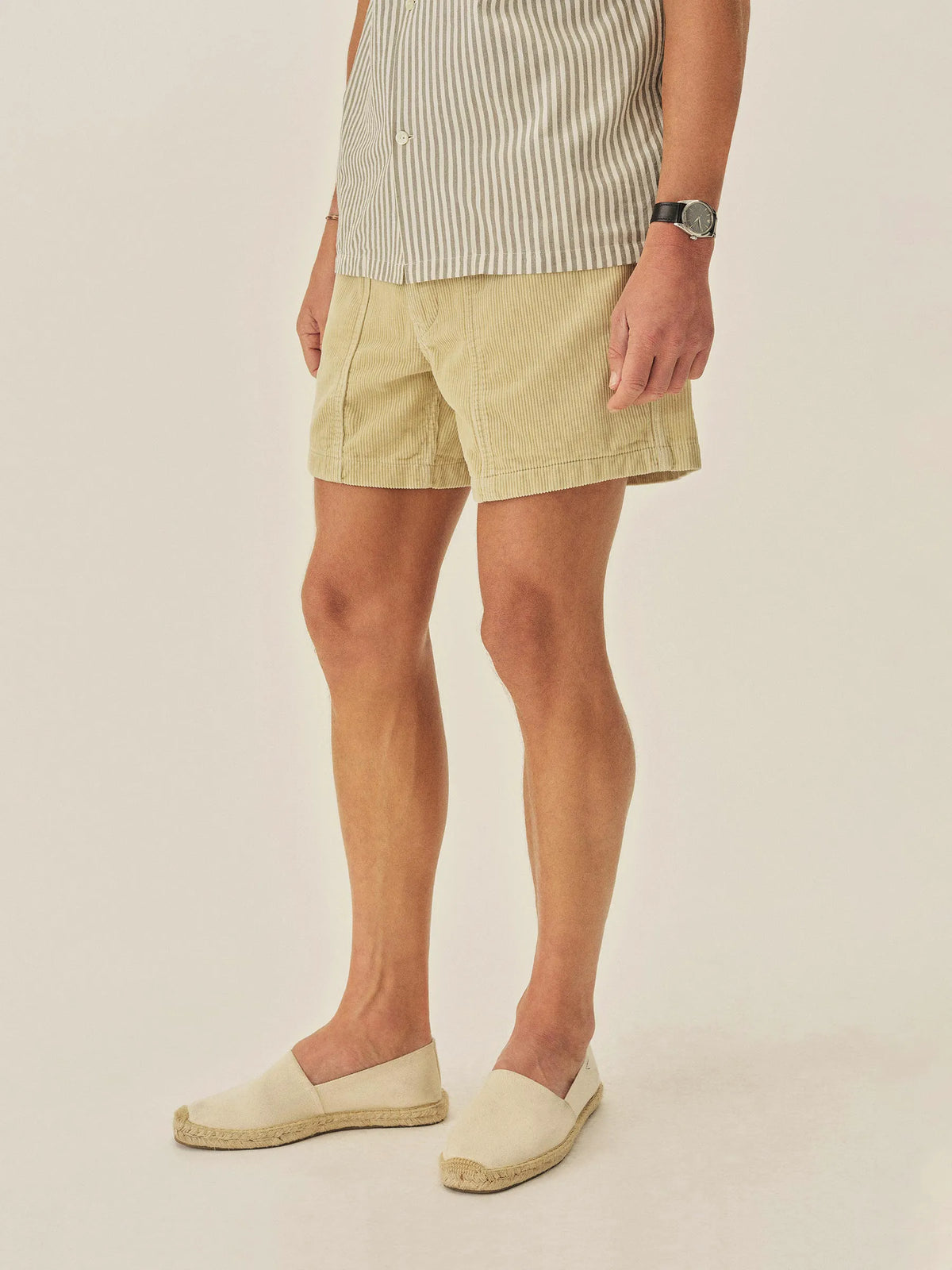 Natural 5 1/2" Cord Beach Cruiser Short