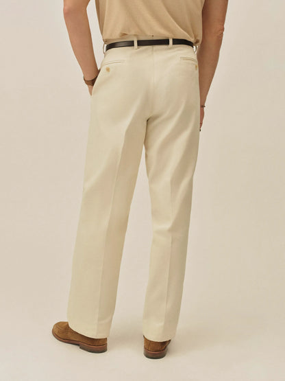 Natural Hollywood Pleated Trouser