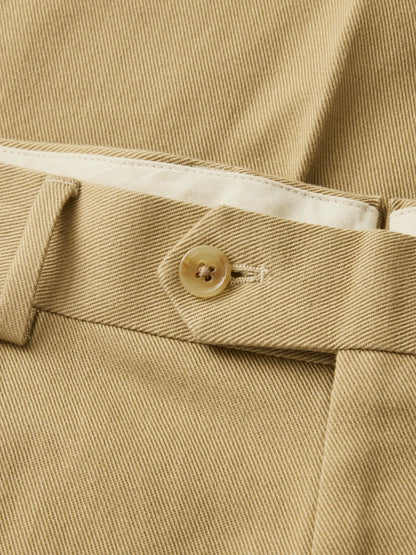Classic Khaki Hollywood Pleated Trouser
