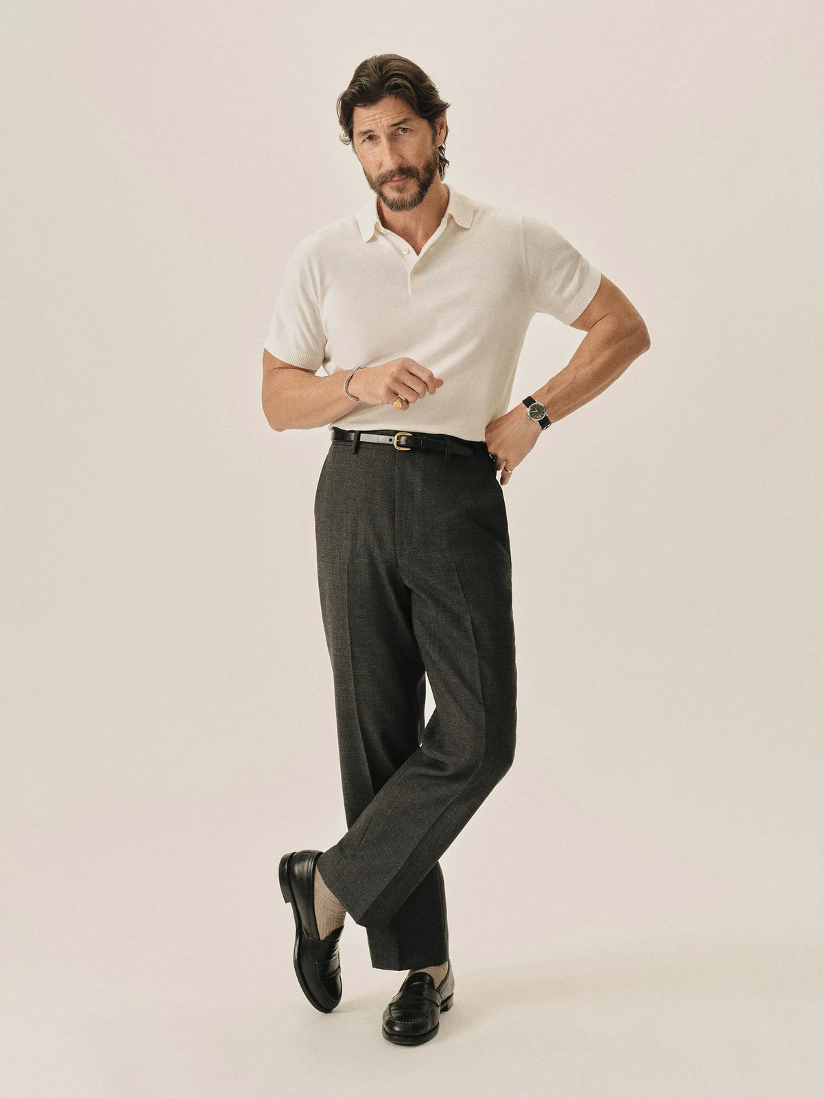 Charcoal Heather Angelino Wool Graduate Trouser