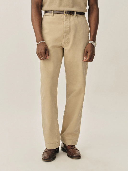 Uniform Khaki Paperback Twill Full Saddle Chino