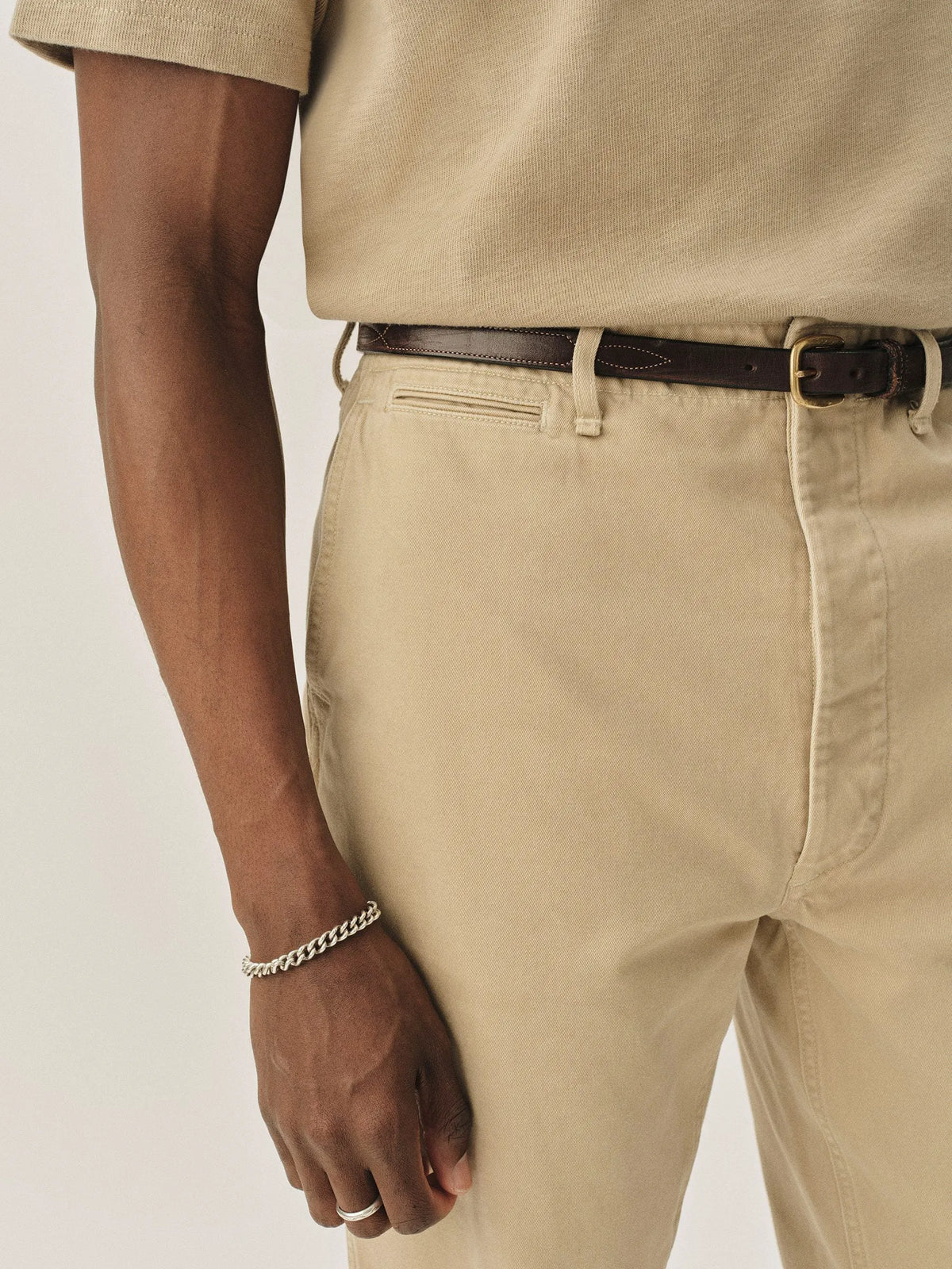 Uniform Khaki Paperback Twill Full Saddle Chino
