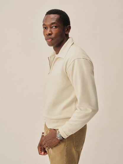 White Welterweight Quarter Zip