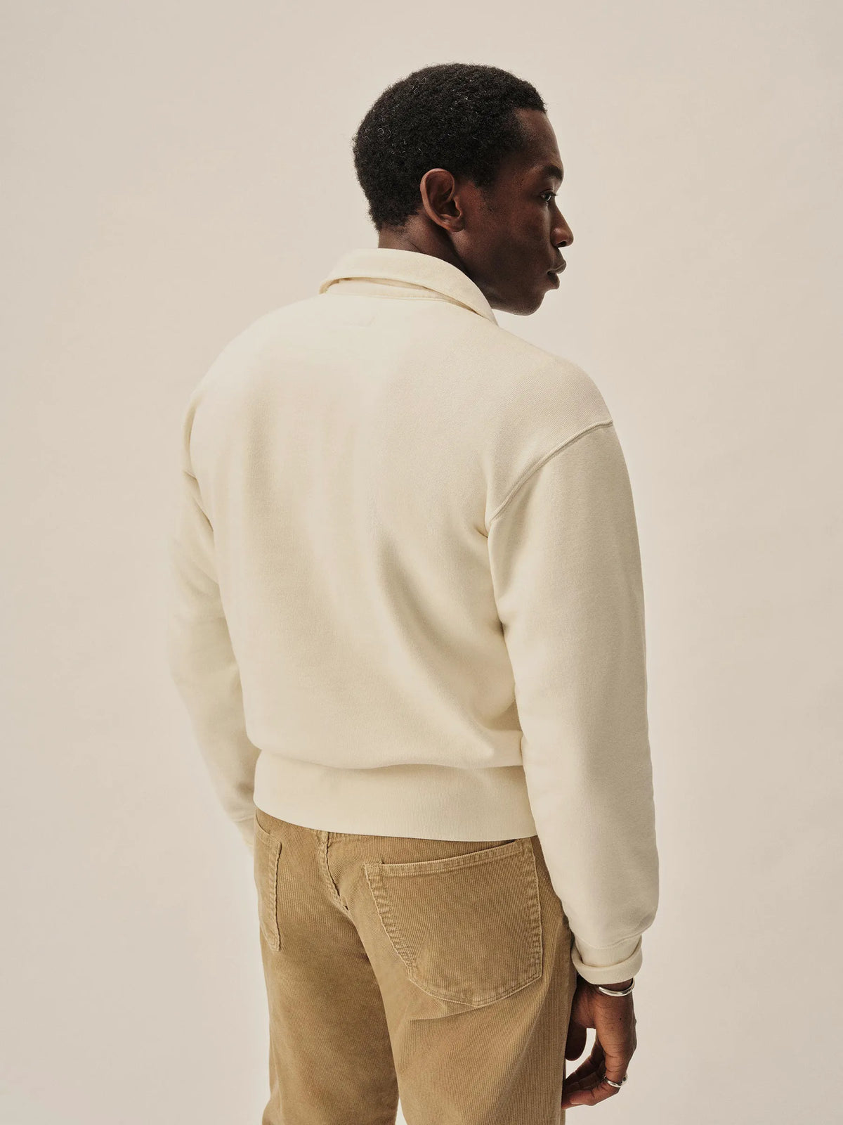 White Welterweight Quarter Zip