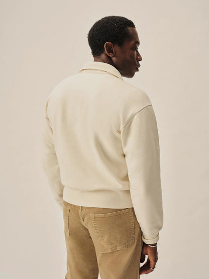 White Welterweight Quarter Zip