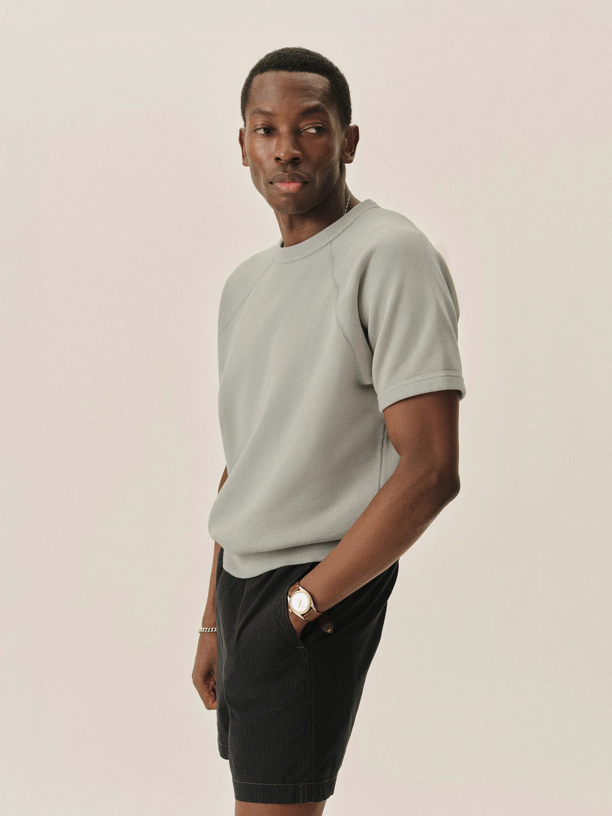 Blue Fescue Venice Wash Featherweight Terry S/S Raglan Crewneck