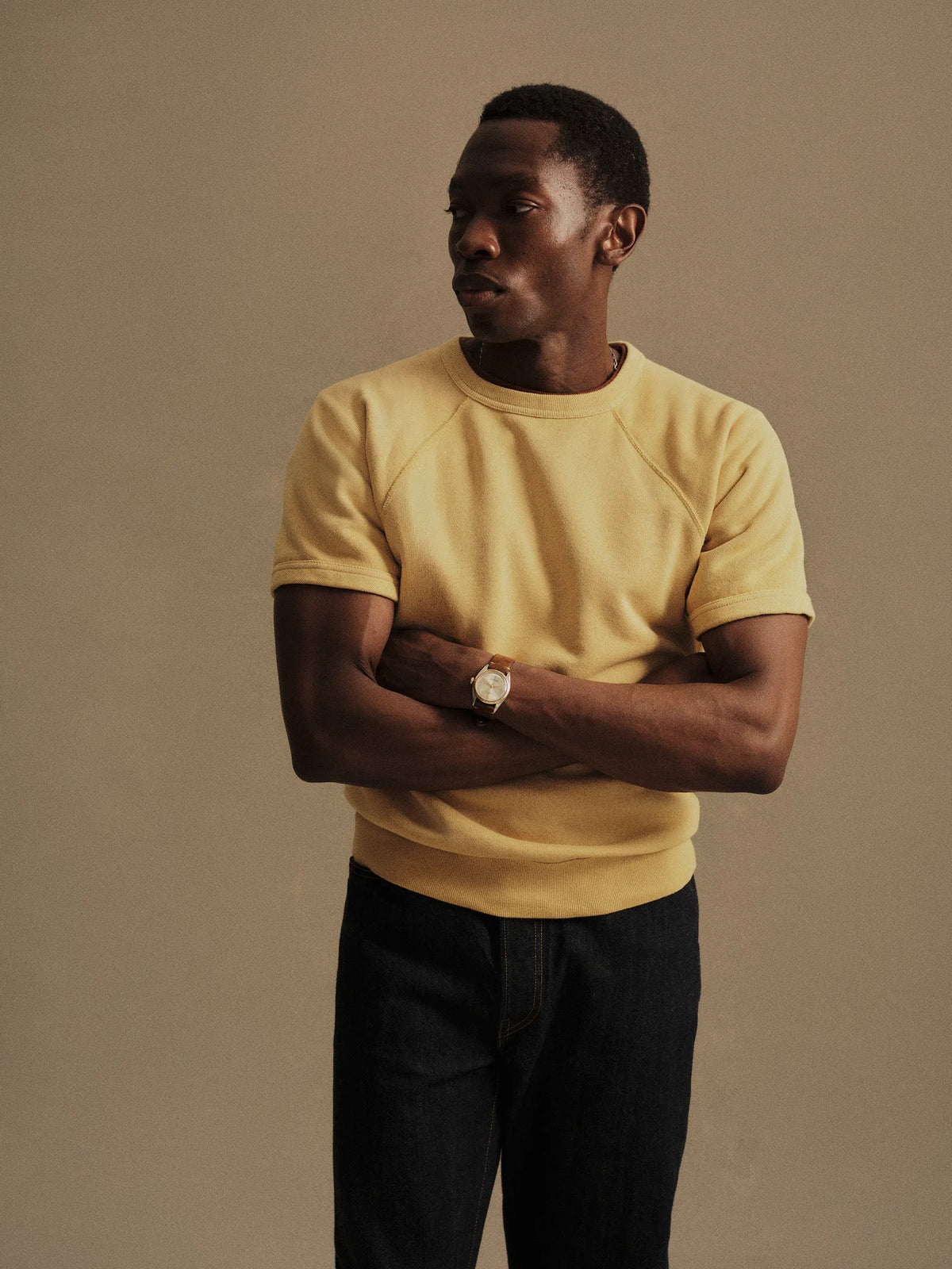 Mustard Seed Venice Wash Featherweight Terry S/S Raglan Crewneck