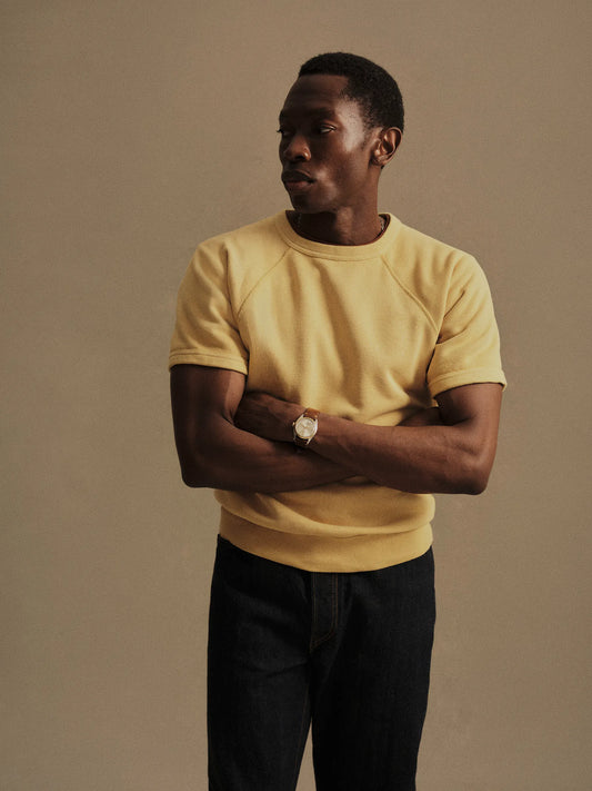 Mustard Seed Venice Wash Featherweight Terry S/S Raglan Crewneck