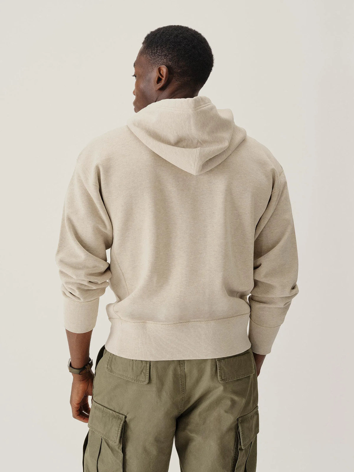 Heather Oat Welterweight Hooded Sweatshirt