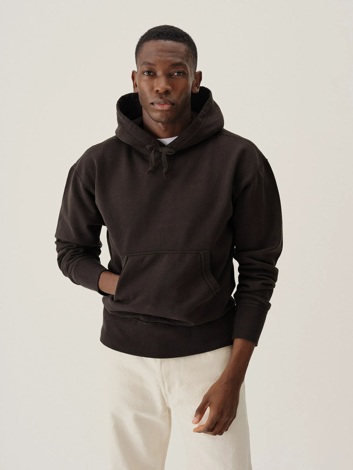 Faded Black Welterweight Hooded Sweatshirt