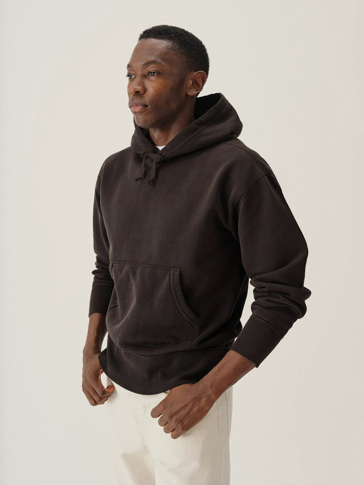 Faded Black Welterweight Hooded Sweatshirt