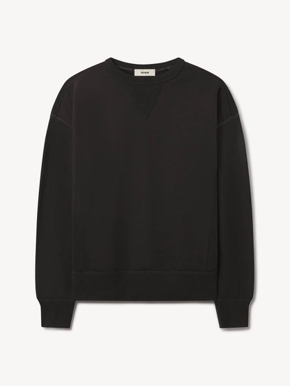 Black Sunfade Welterweight Double V Crew Sweatshirt