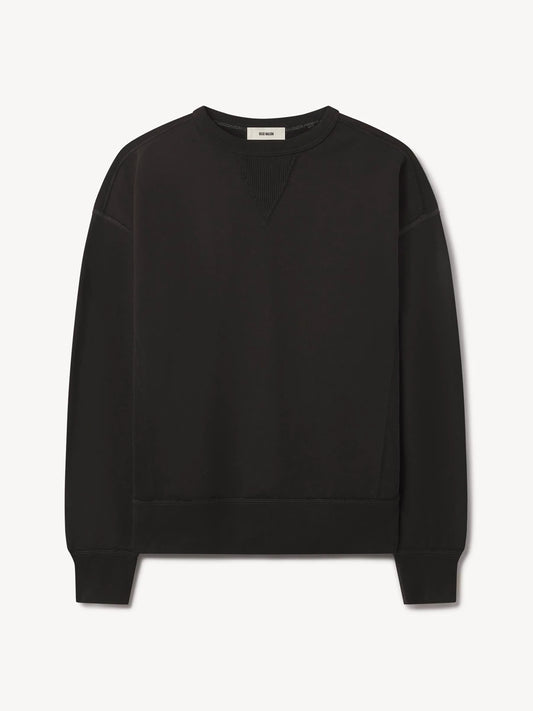 Black Sunfade Welterweight Double V Crew Sweatshirt