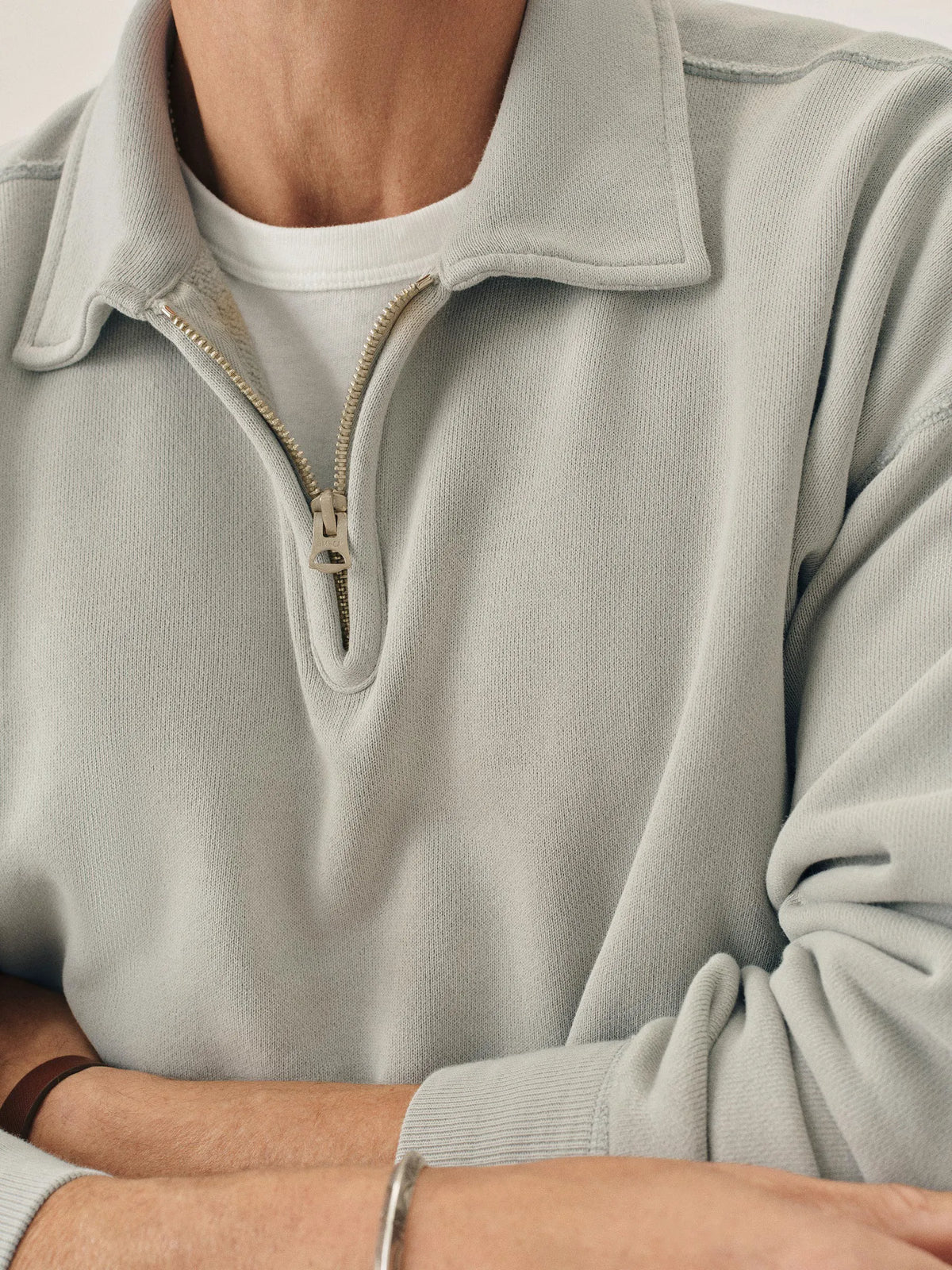 Blue Fescue Venice Wash Featherweight Terry Quarter Zip