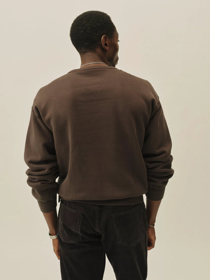 Olive Brown Featherweight Terry Crewneck