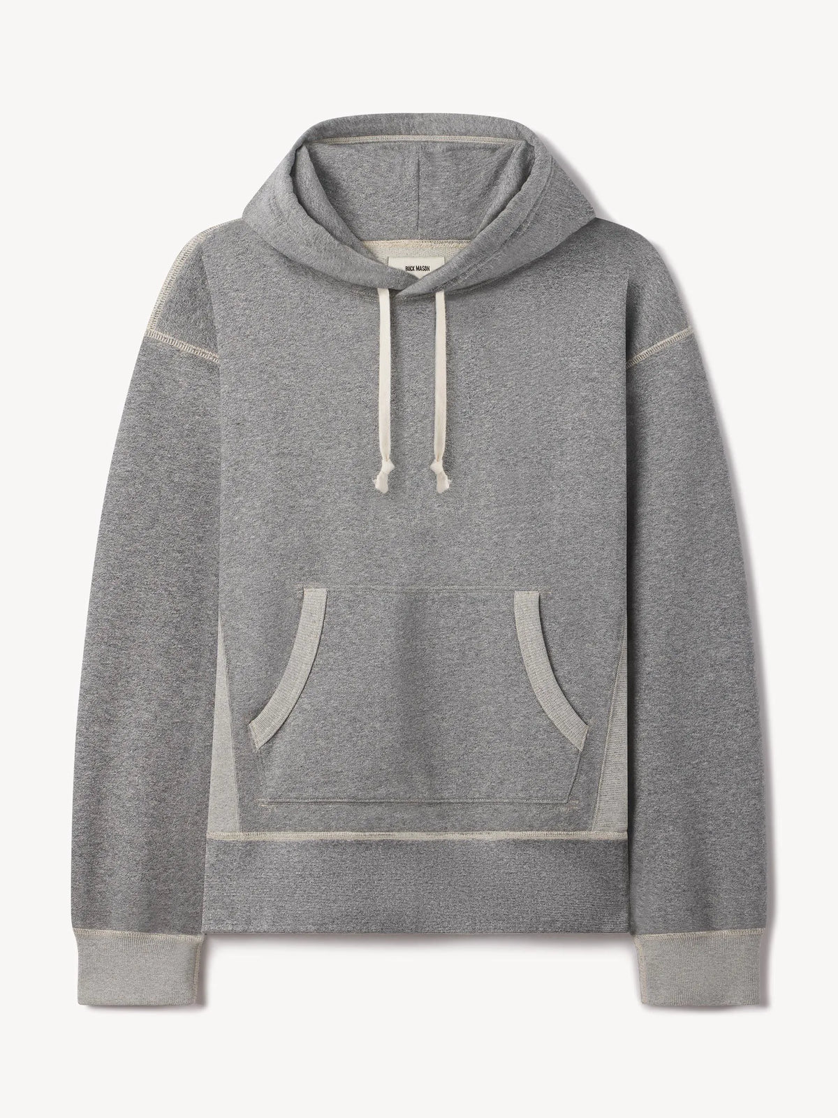 Two Tone Heather Grey Welterweight Hooded Sweatshirt