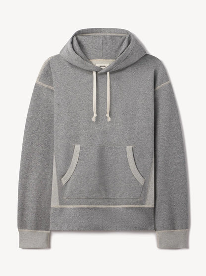 Two Tone Heather Grey Welterweight Hooded Sweatshirt