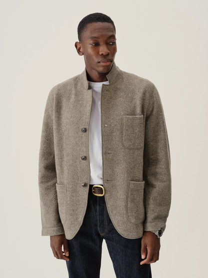 Heather Stone Felted Chore Coat