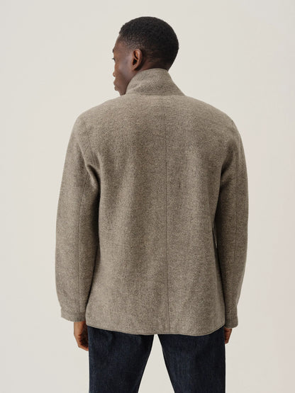 Heather Stone Felted Chore Coat