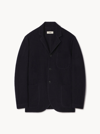 Navy Felted Chore Coat
