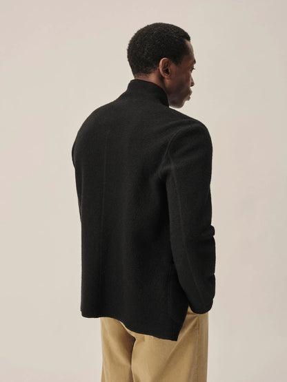Black Felted Chore Coat