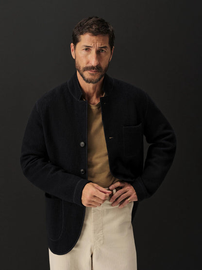 Navy Felted Chore Coat