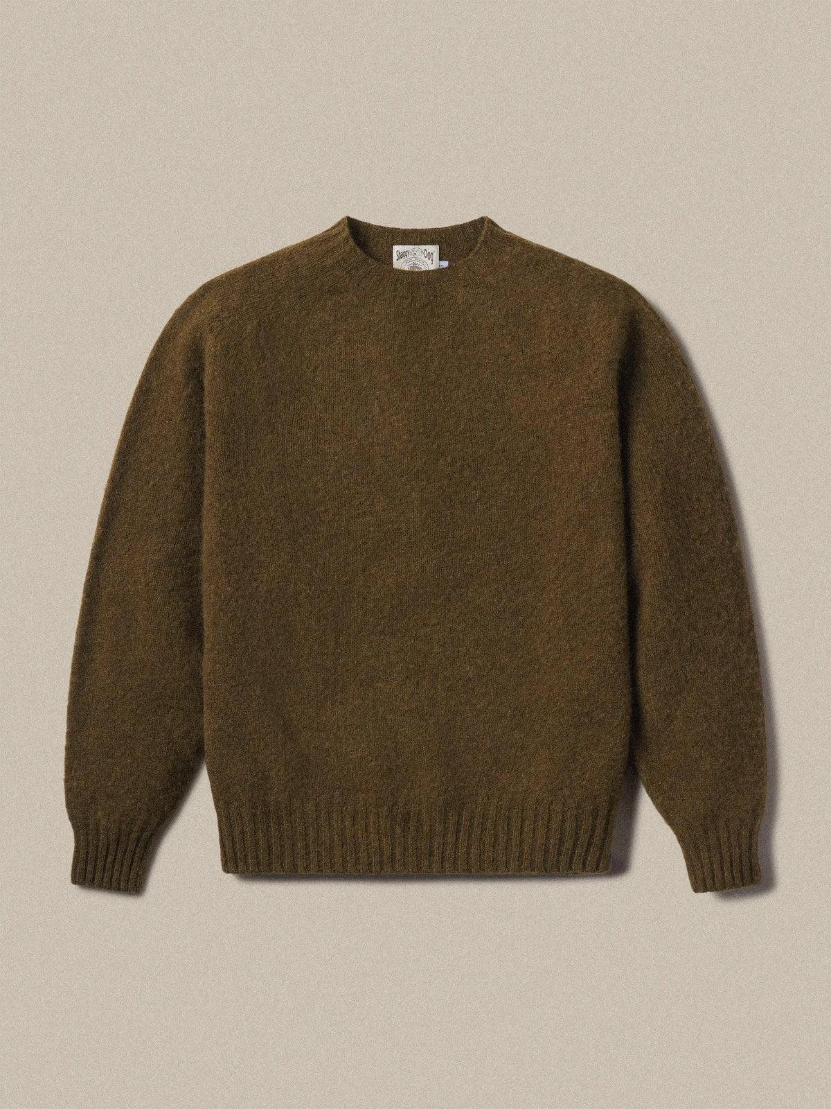 J.Press × Buck Mason Dark Olive Shaggy Dog Sweater