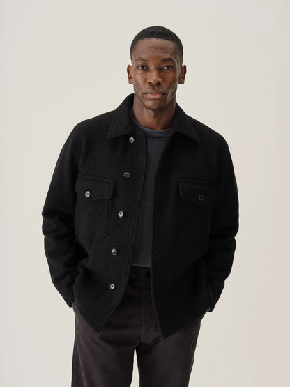 Black Felted Field Shirt