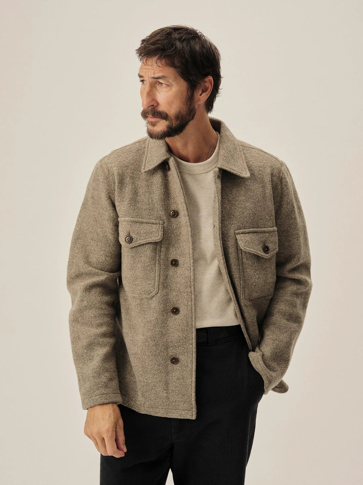 Heather Stone Felted Field Shirt