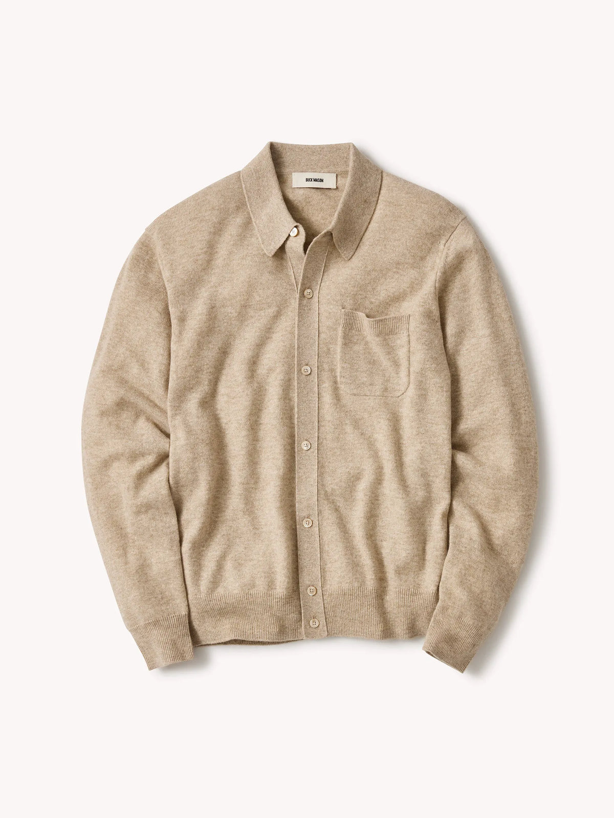 Beach Pebble California Cashmere Collared Cardigan
