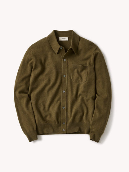 Moss California Cashmere Collared Cardigan