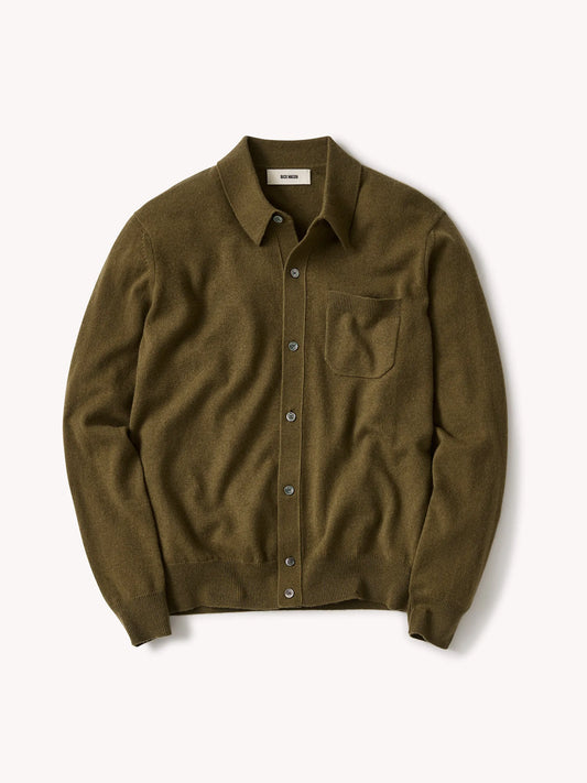 Moss California Cashmere Collared Cardigan