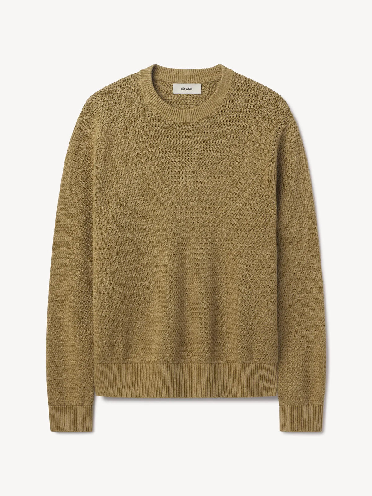 Golden Khaki Rope-Knit Yuma Hemp Crew