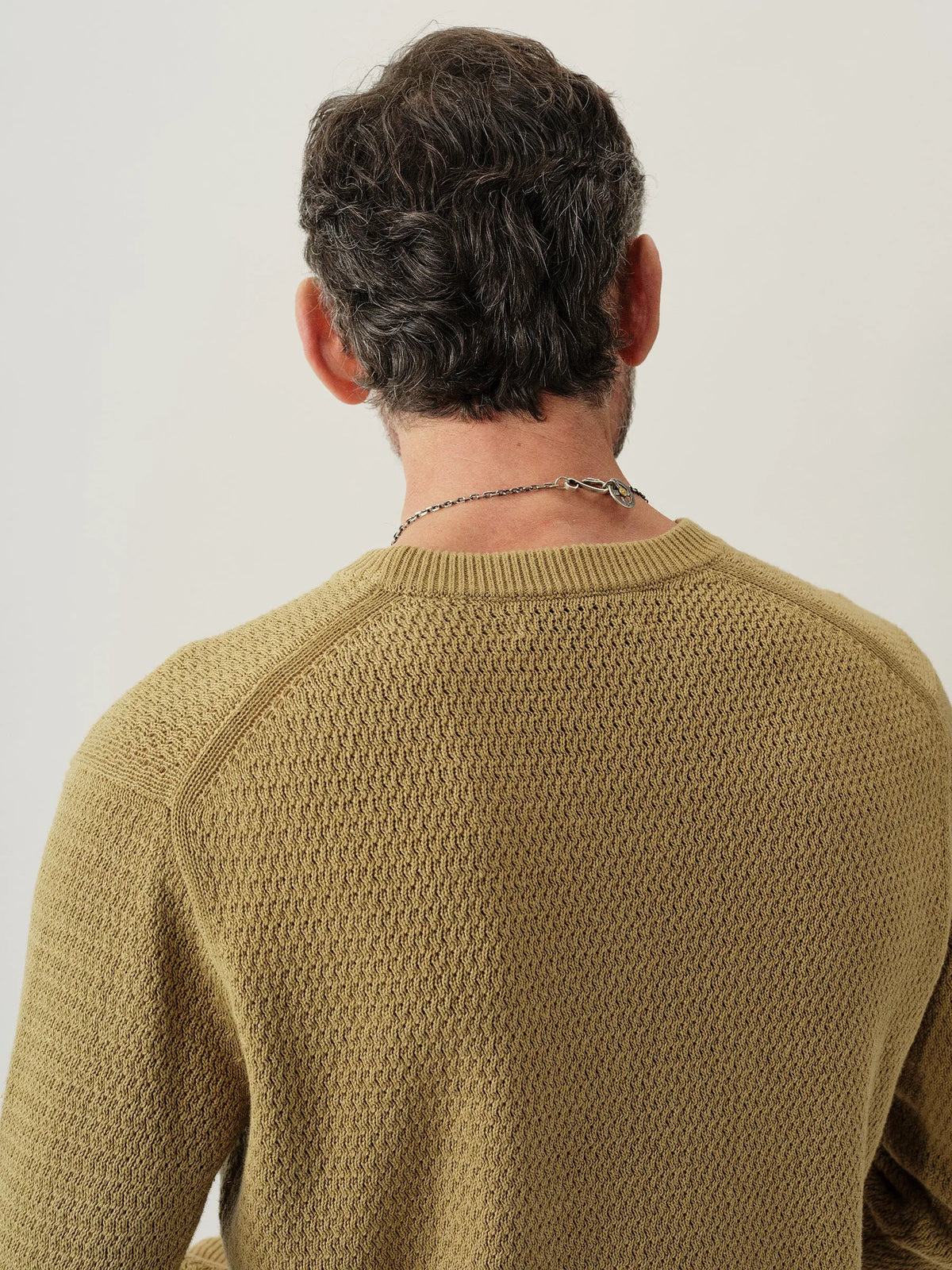 Golden Khaki Rope-Knit Yuma Hemp Crew