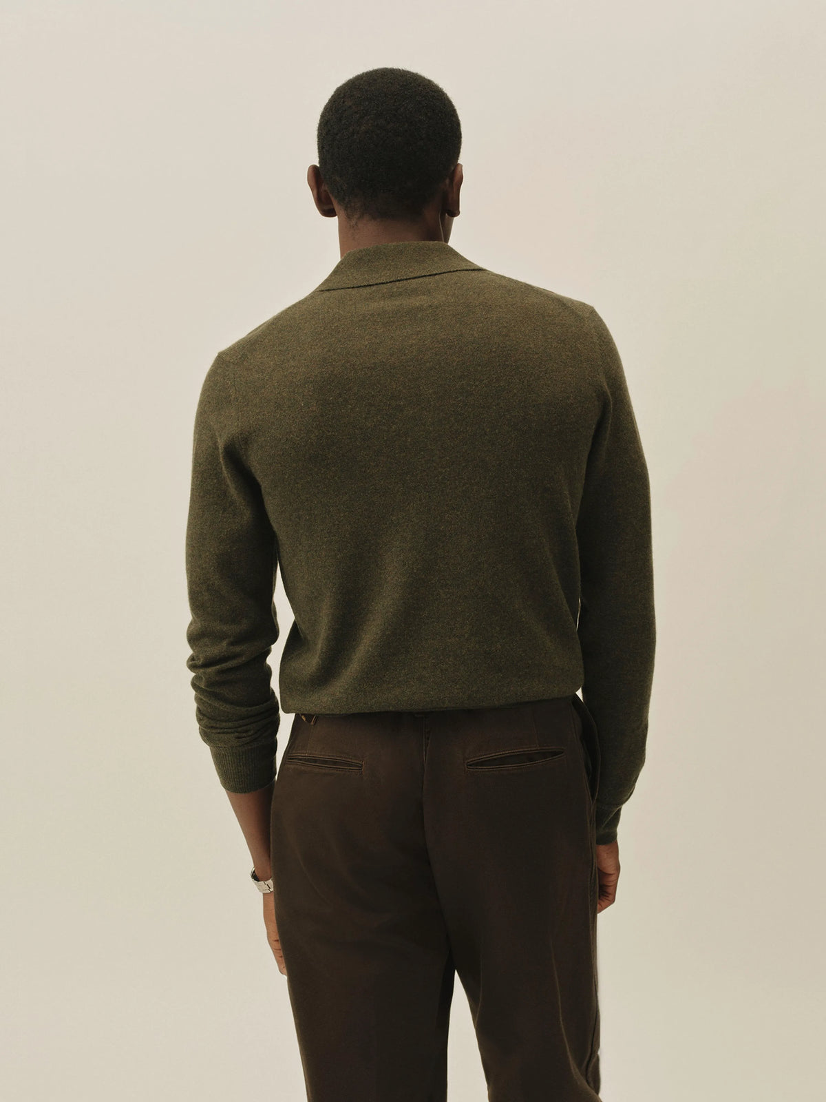 Heather Olive California Cashmere Polo