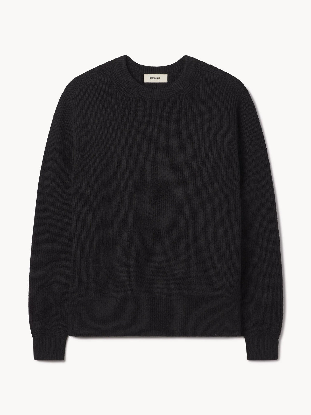 Black Seafarer Cotton Rib Crew