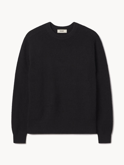 Black Seafarer Cotton Rib Crew