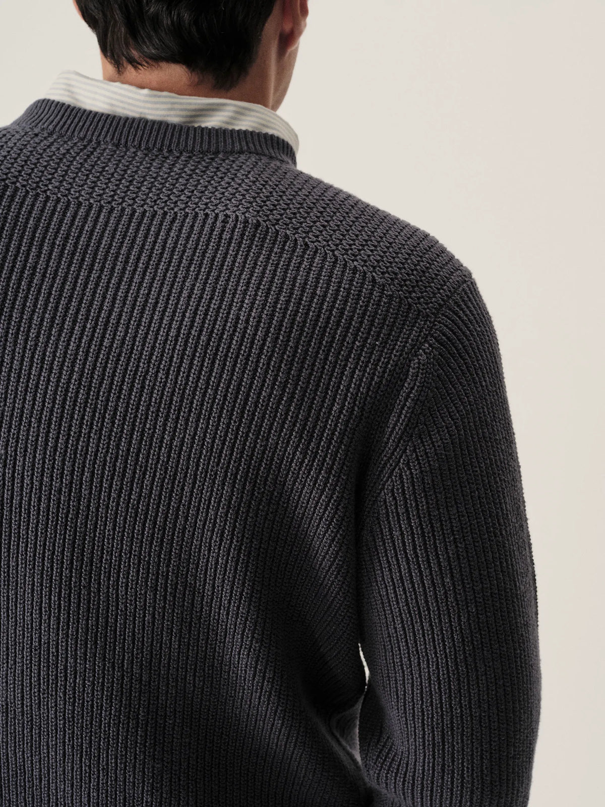 Faded Indigo Seafarer Cotton Rib Crew