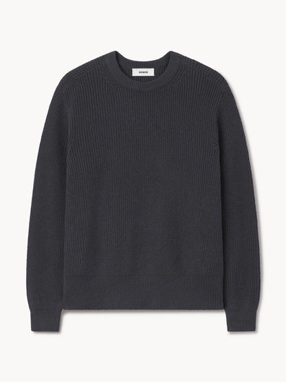Faded Indigo Seafarer Cotton Rib Crew