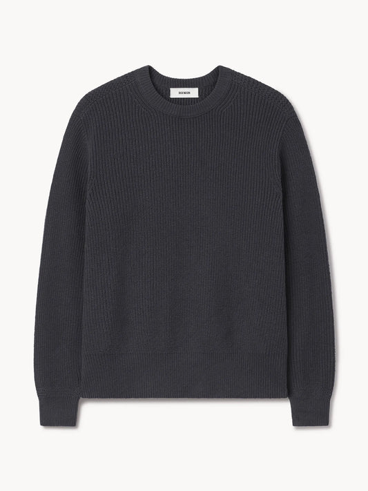 Faded Indigo Seafarer Cotton Rib Crew