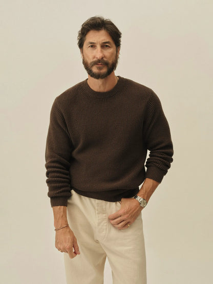 Black Walnut Seafarer Cotton Rib Crew
