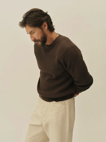 Black Walnut Seafarer Cotton Rib Crew