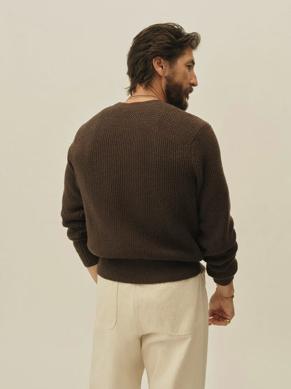 Black Walnut Seafarer Cotton Rib Crew